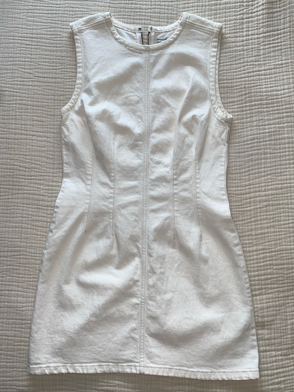 NWT Abercrombie & Fitch White Denim Mini Dress Size M